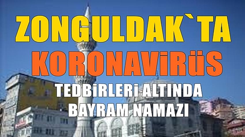 Zonguldak'ta koronavirüs tedbirli altında bayram namazı